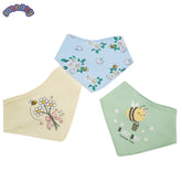 3PK Bee Bandana Bib
